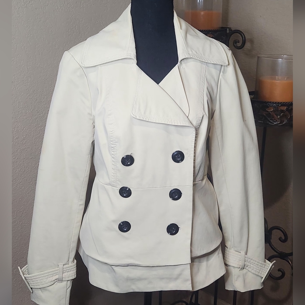 New York‎ & Company Cream Trench Coat